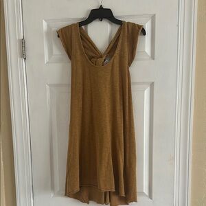 Free People/Mini Beach Dress Beach with Tie-Back Detail